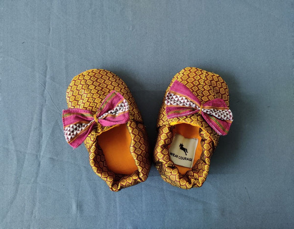 Baby Khunn Fabric Shoes color Gold - WEAR COURAGE