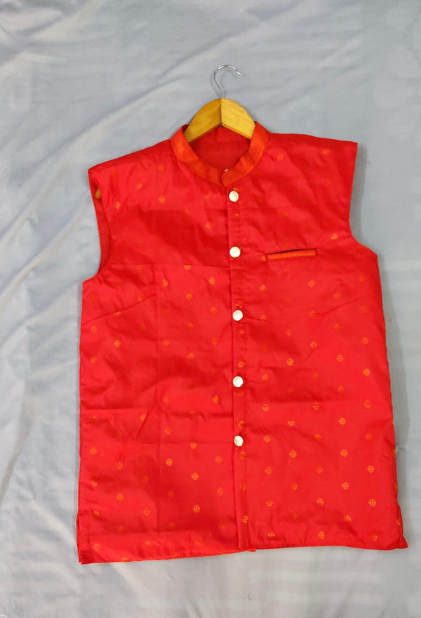 Men’s premium paithani jacket - Red