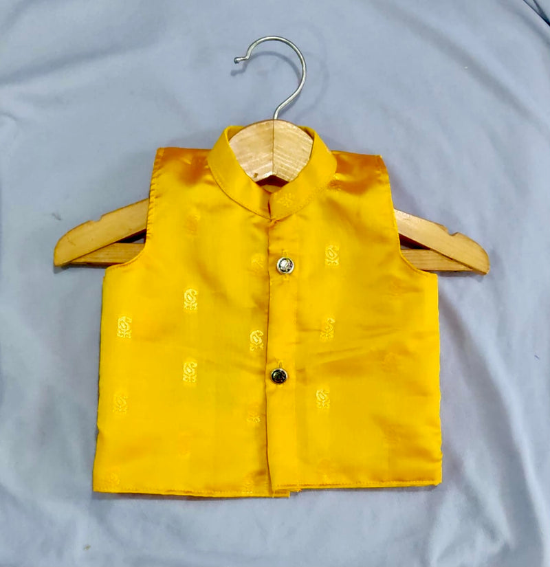 Boy's premium Paithani jacket - color yellow