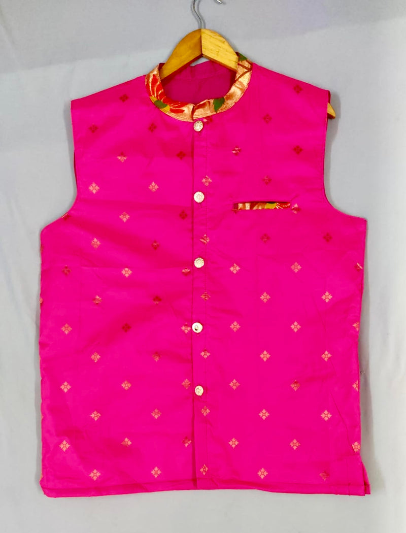 Men’s premium paithani jacket - pink