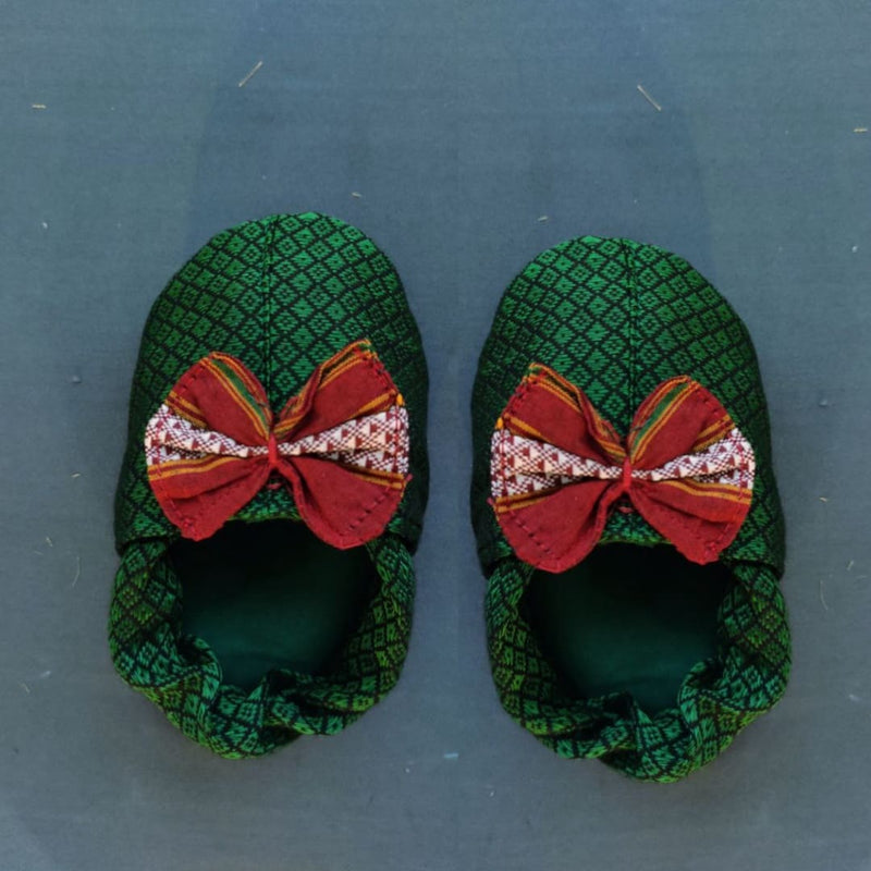 Baby Khunn Fabric Shoes color Green - WEAR COURAGE
