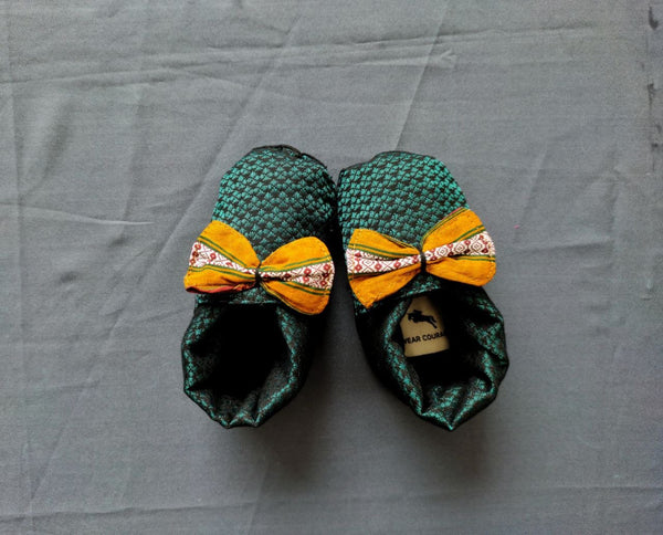 Baby Khunn Fabric Shoes - color turquoise green - WEAR COURAGE