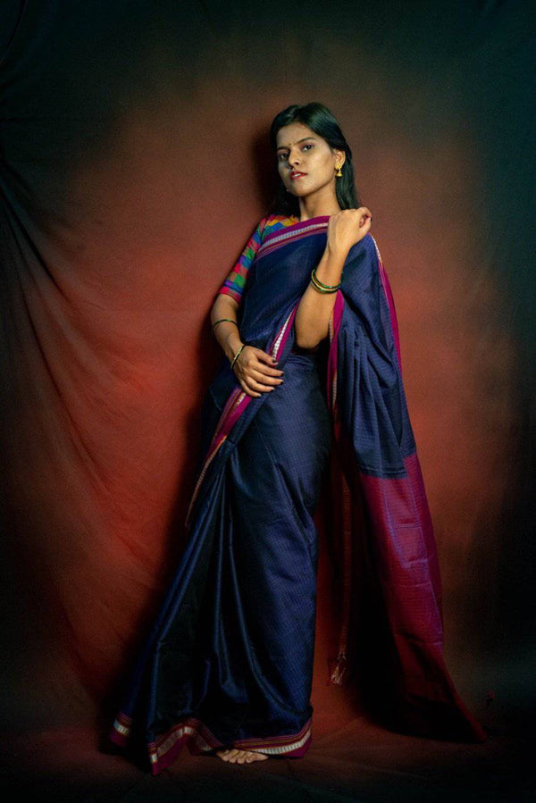 Blue khunn saree - WEAR COURAGE