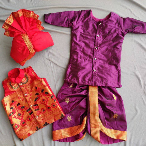 Dhoti kurta for hot sale newborn baby boy