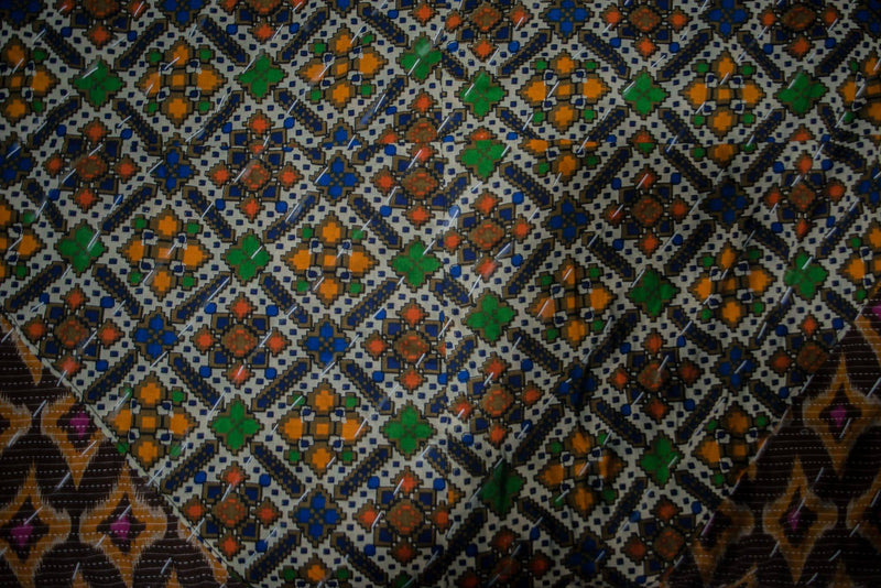 Brown and orange kids hand stitch godhadi quilt - WEAR COURAGE
