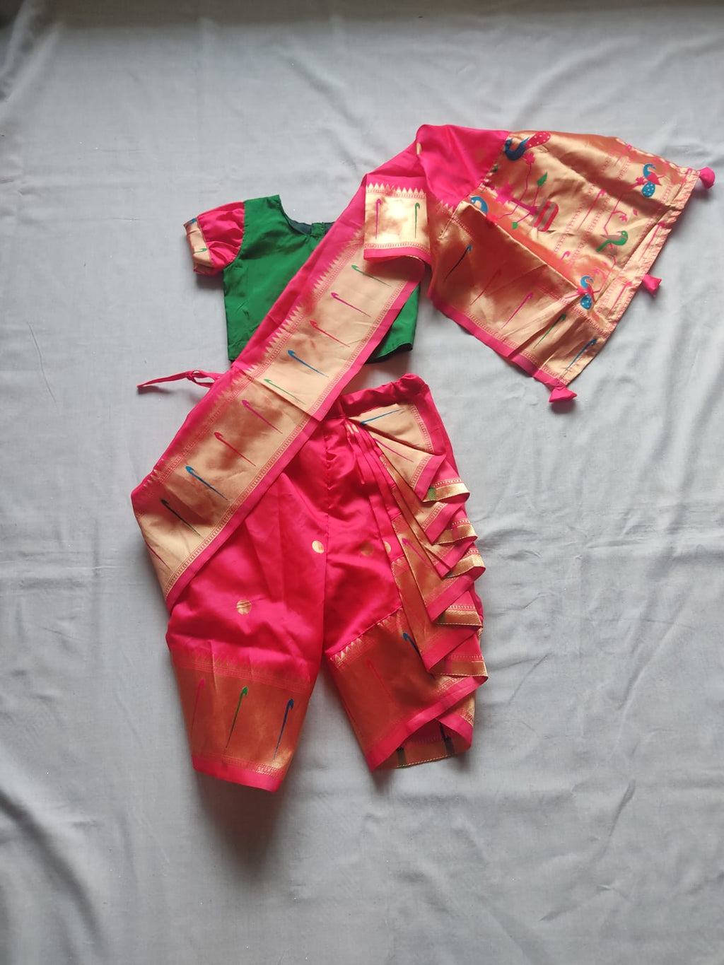 Readymade Stitched Nauvari Saree -