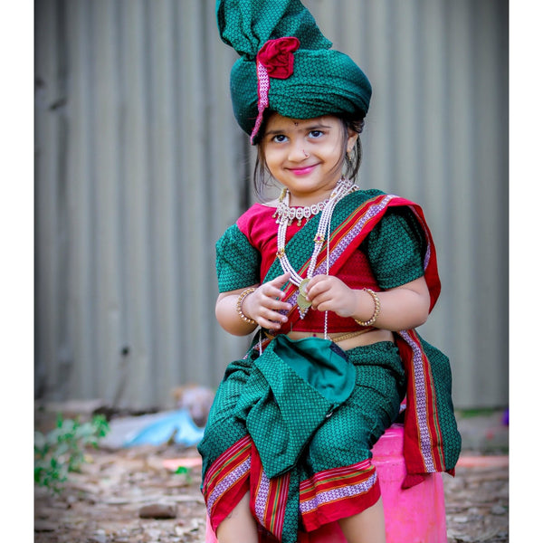 Marathi traditional dress outlet for baby girl