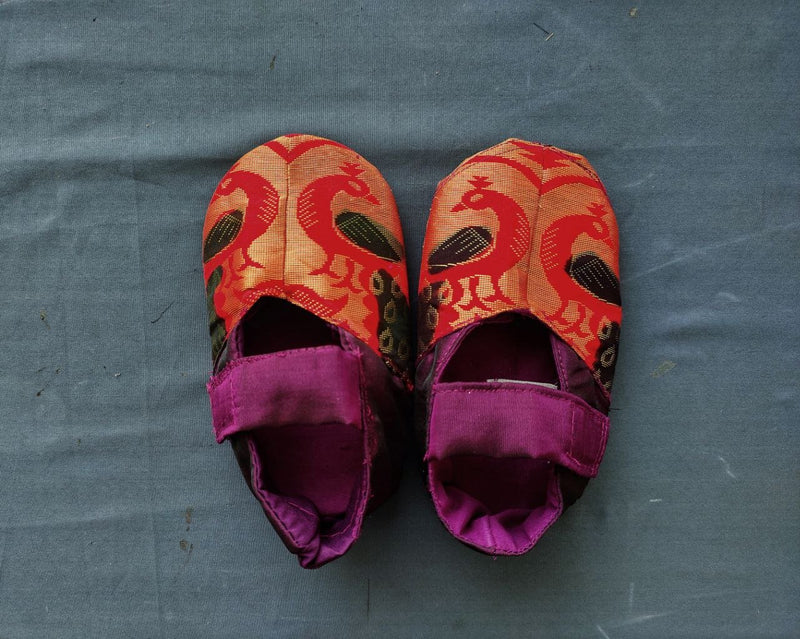Girl's Paithani shoes - Color Purple - WEAR COURAGE