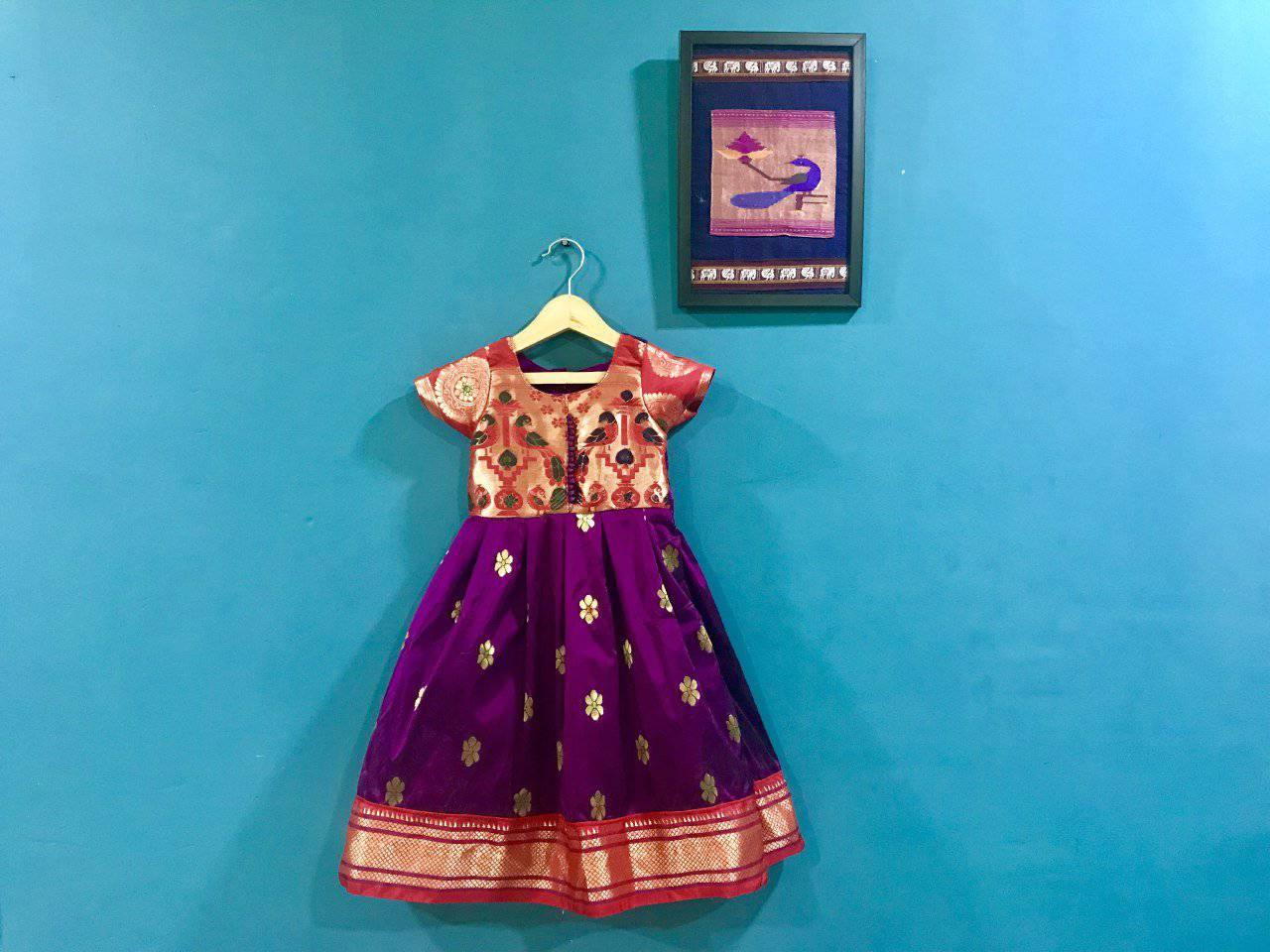 Banaras Zigzag Paithani Dress – Vastrasuka