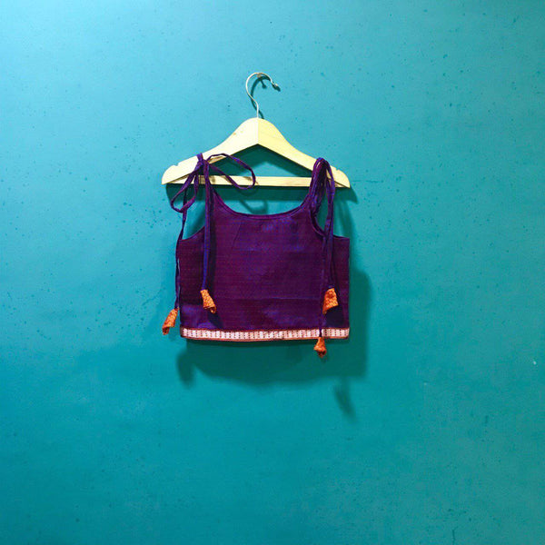Girl's purple spaghetti khunn blouse - WEAR COURAGE