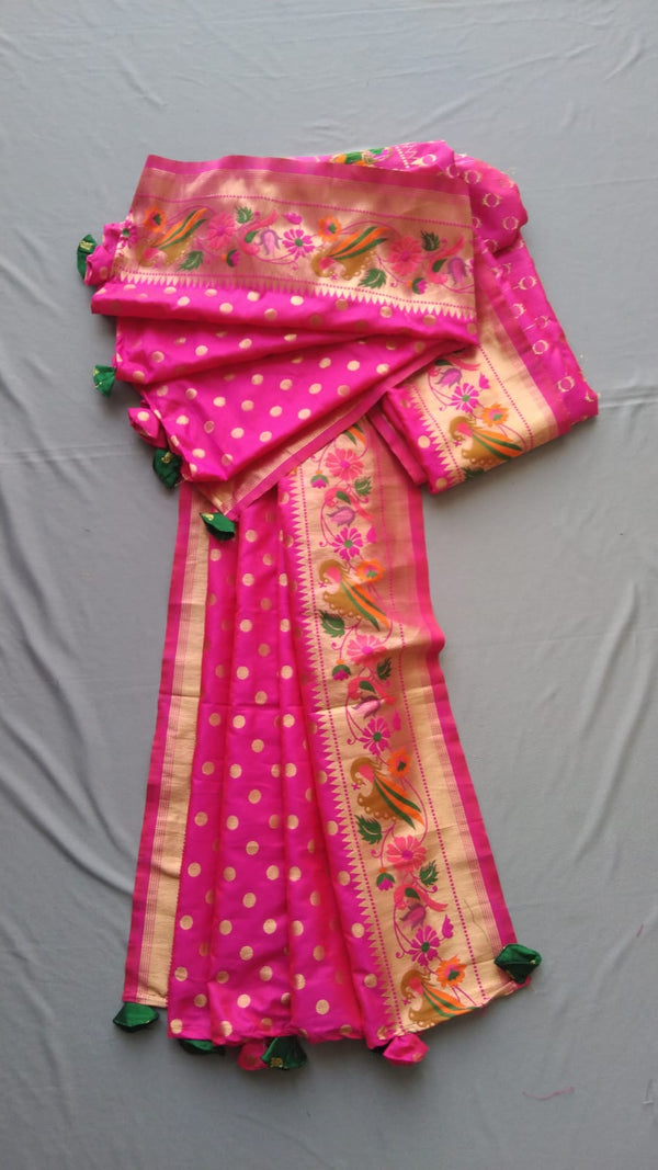 Women's premium Pink Paithani dupatta - WEAR COURAGE